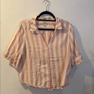 JCREW BUTTON DOWN CROP TOP